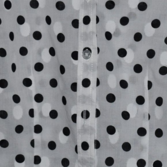 KAREN SCOTT Black and White Polka Dots Blouse Top Shirt. Size SP - Picture 3 of 6